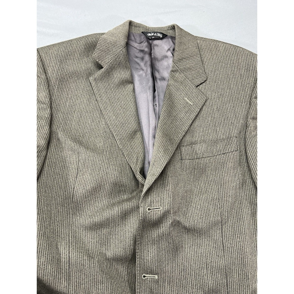 Giorgio Valentini 100% Wool Blazer Made In Italy‎ Size 40R Light Gray